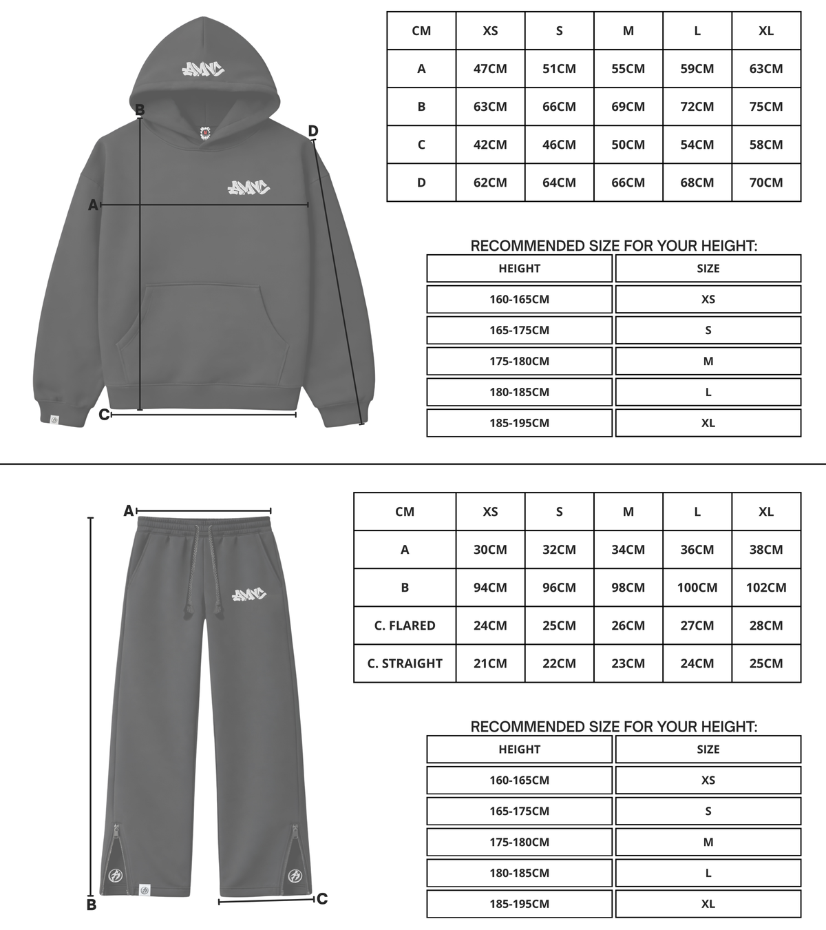 Hoodie Size Chart