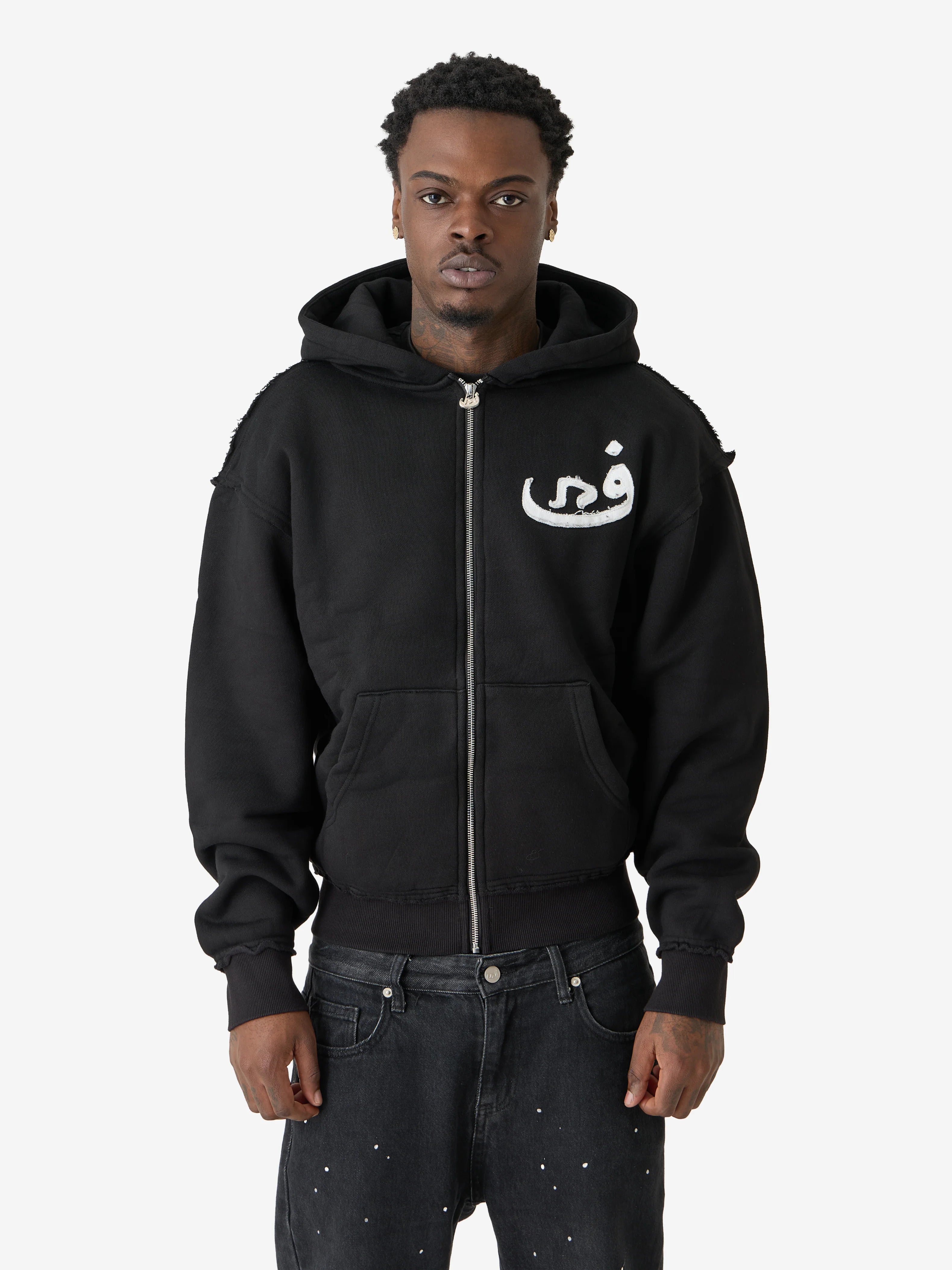 Script Hoodie Black