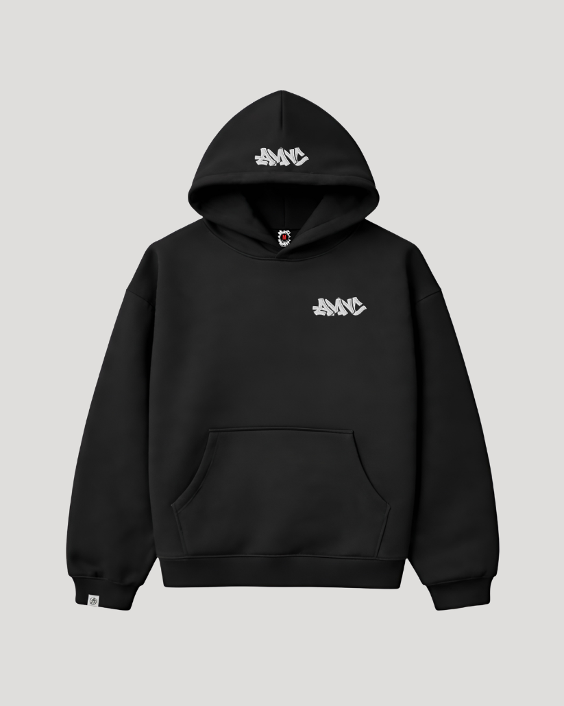 BLACK "AMNC" HOODIE